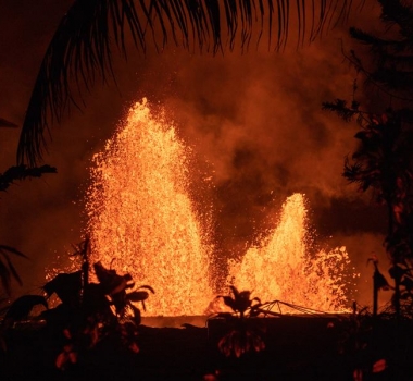June 02 , 2018 . EN.   Pu’u ‘Ō’ō / Kilauea , Mérapi , Piton de la Fournaise , Fuego .