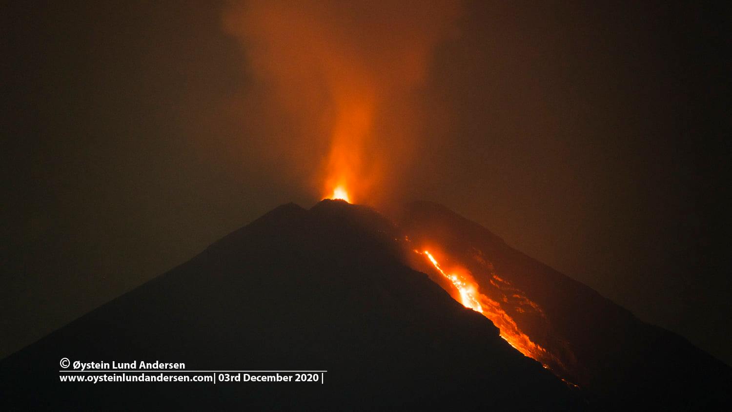 Lire la suite à propos de l’article 04 Décembre 2020. FR. La Réunion : Piton de la Fournaise , Indonésie : Semeru , Hawaii : Kilauea , Equateur : Sangay , Alaska : Korovin .