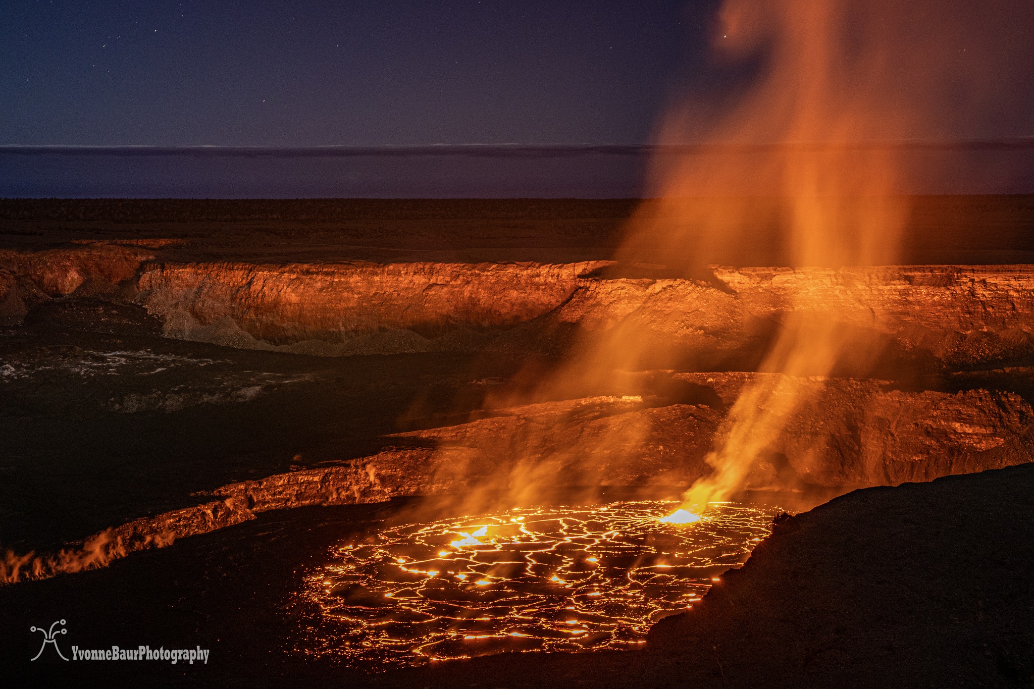 Lava Plateau Erupting