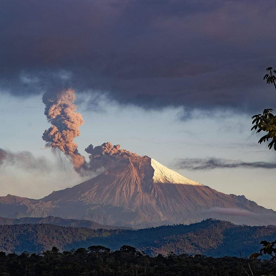 sangay volcano map