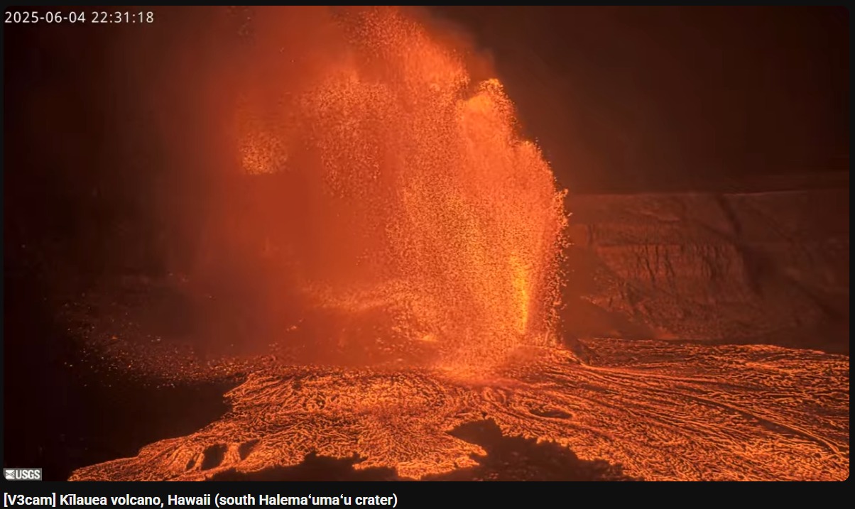 Lire la suite à propos de l’article June 06, 2025. EN. Hawaii : Kilauea , Guatemala : Fuego , Indonesia : Raung , Colombia : Galeras , Costa Rica : Rincon de la Vieja .
