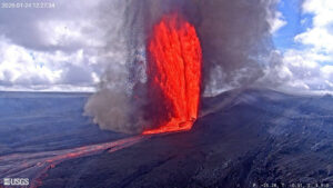 Lire la suite à propos de l’article January 25, 2026. EN. Hawaii : Kilauea , Indonesia : Lewotobi Laki-Laki , Mexico : El Chichon , Ecuador : Sangay , Guatemala : Fuego .