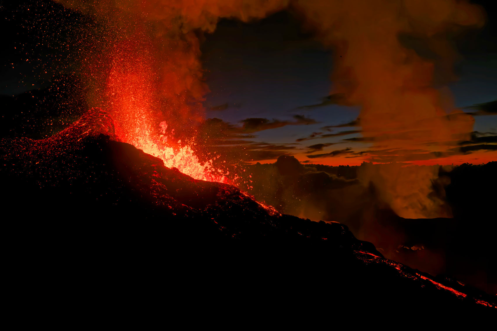 You are currently viewing April 12, 2026. EN. La Réunion Island : Piton de la Fournaise , La Martinique Island : Montagne Pelée , Indonesia : Semeru , Colombia : Nevado del Ruiz , Ecuador : Sangay .