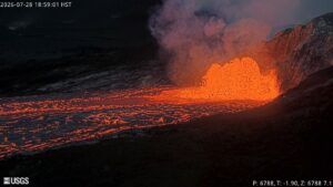 Lire la suite à propos de l’article 29 Juillet 2026. FR. Hawaii : Kilauea , Italie / Sicile : Etna , Italie : Stromboli , Indonésie : Lewotobi Laki-laki , Colombie : Puracé – Chaîne volcanique Los Coconucos .