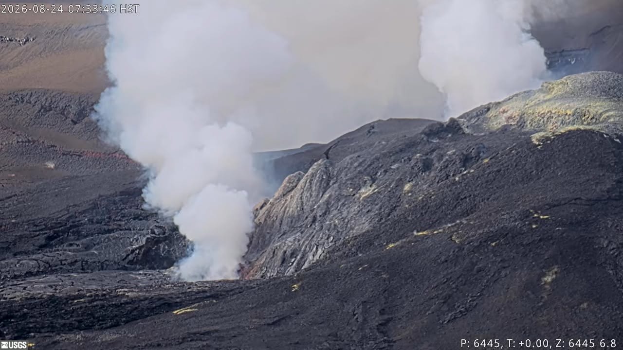 You are currently viewing 25 Aout 2026. FR. Hawaii: Kilauea , Indonésie : Lewotobi Laki-laki , Colombie : Puracé – Chaîne volcanique de Los Coconucos , Guatemala : Fuego , Kamchatka : Sheveluch .
