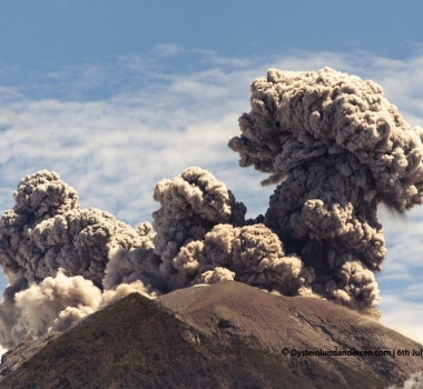 06 Juillet 2018 . FR. Indonésie : Anak Krakatau , Guatemala : Pacaya , Hawai : Kilauea , Colombie : Chiles / Cerro Negro ,  Indonésie : Agung .