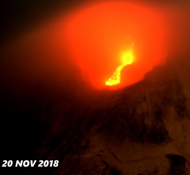November 21 , 2018. EN. Italy / Sicily : Etna , Colombia : Chiles / Cerro Negro , Vanuatu Archipelago : Yasur , Guatemala : Pacaya .