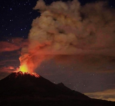 24 Janvier 2019. FR. Colombie : Chiles / Cerro Negro , Hawaii : Kilauea , Mexique : Popocatepetl , Indonésie : Anak Krakatau .