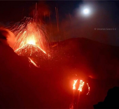 September 25, 2019. EN. Italy / Sicily : Etna , Kamchatka : Klyuchevskoy , Colombia : Nevado del Huila , Guatemala : Fuego .