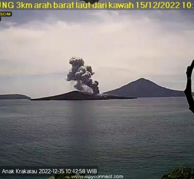 December 15, 2022. EN. Indonesia : Anak Krakatau , Chile : Copahue , Guatemala : Fuego , Japan : Sakurajima , Ecuador : Cotopaxi .